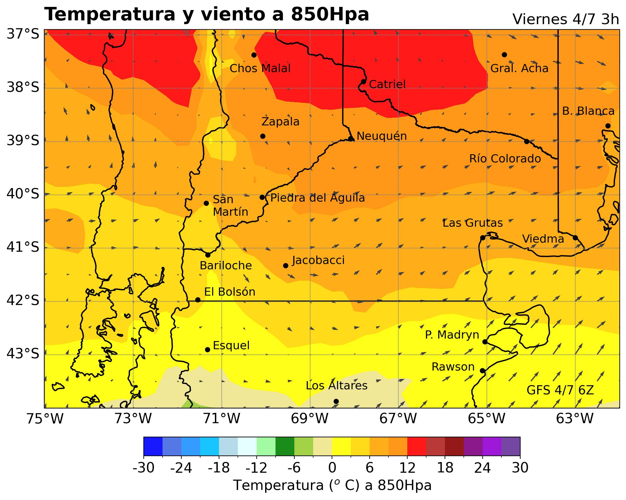 Temperatura 850Hpa
